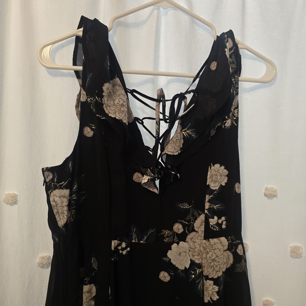 Torrid Black Floral Women's Dress Size 10 - Picture 6 of 10